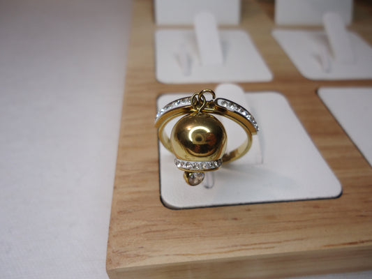 Anello campana con strass